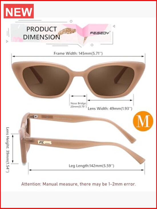 Trendy Polarized Cateye Sunglasses with UV Protection Retro Rectangle Narrow main image 6